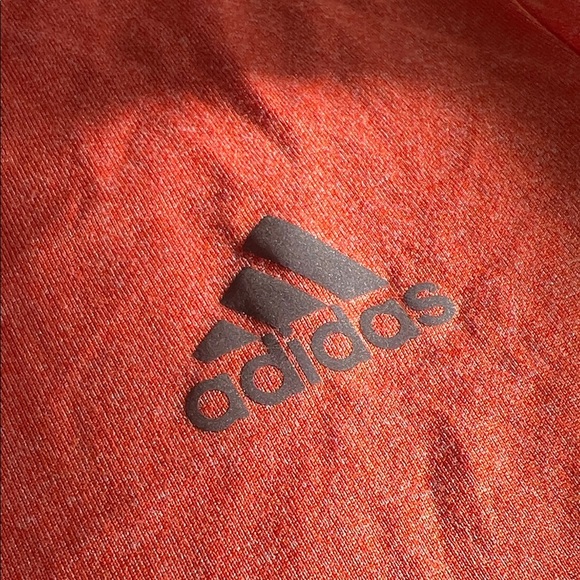 Adidas Men's Bright Orange 1/4 Zip Jacket - Picture 4 of 9